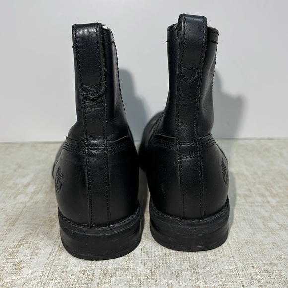 Timberland Ladies "Savin Hill" #8669A Black Leather Pull on Boots - Size 7.5 - Picture 5 of 12